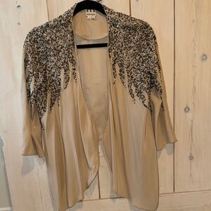 Haute Hippie Cream Dress with Black Accents